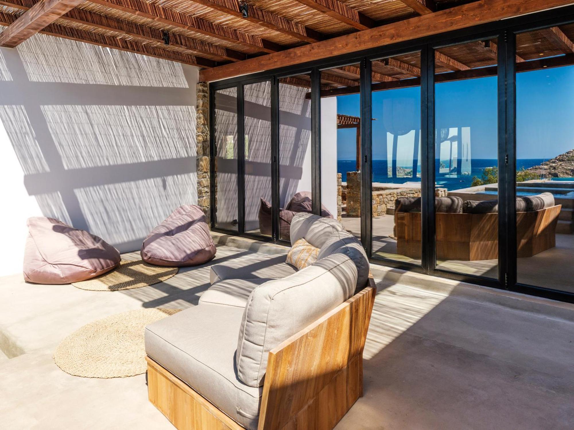 Trinity Mykonos - Beachfront Villa Platísz Jalósz Kültér fotó