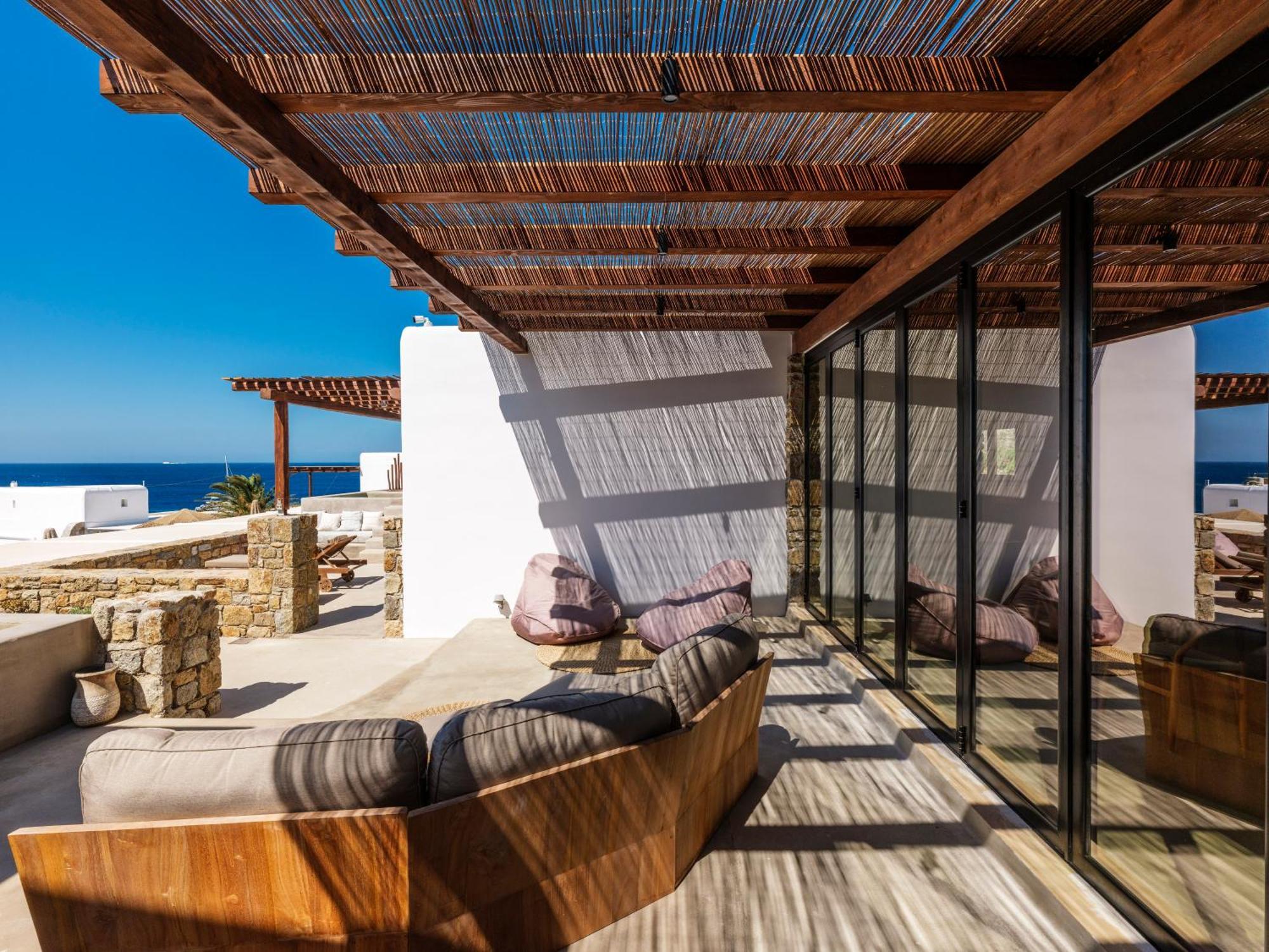 Trinity Mykonos - Beachfront Villa Platísz Jalósz Kültér fotó